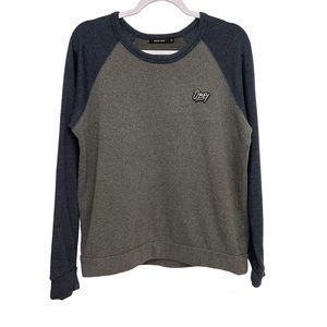 Obey Propaganda N 89* Navy & Blue Crewneck Sweatshirt W/ Patch Logo